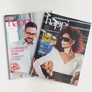 2 Happi Magazines February, 2026 - Hair Styling + Corporate Profiles